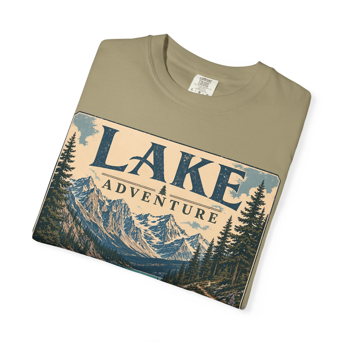 Lake Adventure T-Shirt — Vintage Mountain & Canoe Outdoor Tee
