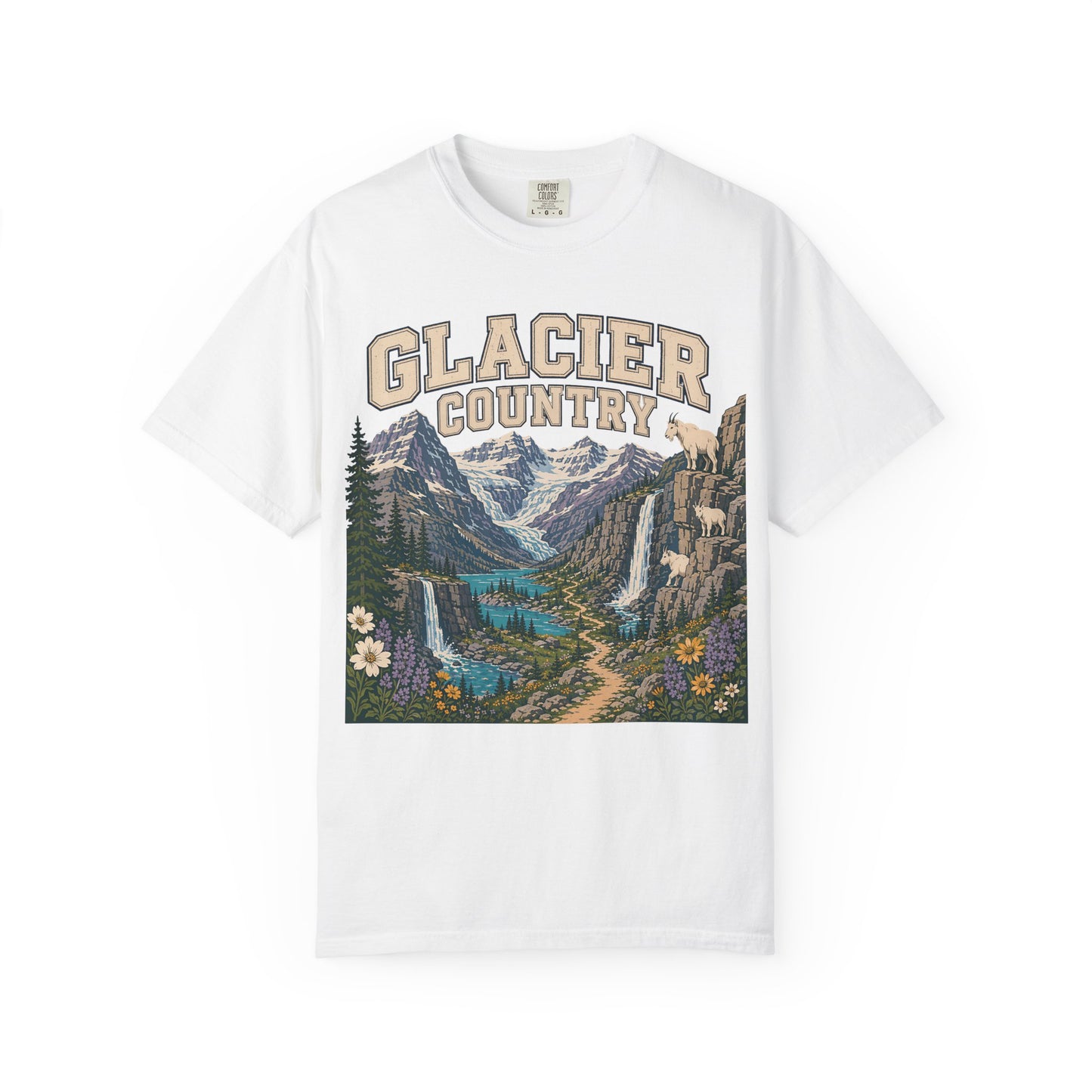 Glacier Country T-Shirt — Vintage Mountain National Park Graphic