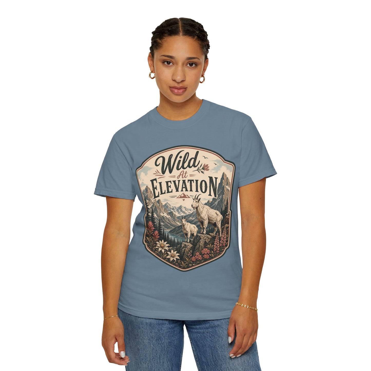 Wild at Elevation T-Shirt — Mountain Goat Nature Graphic Tee