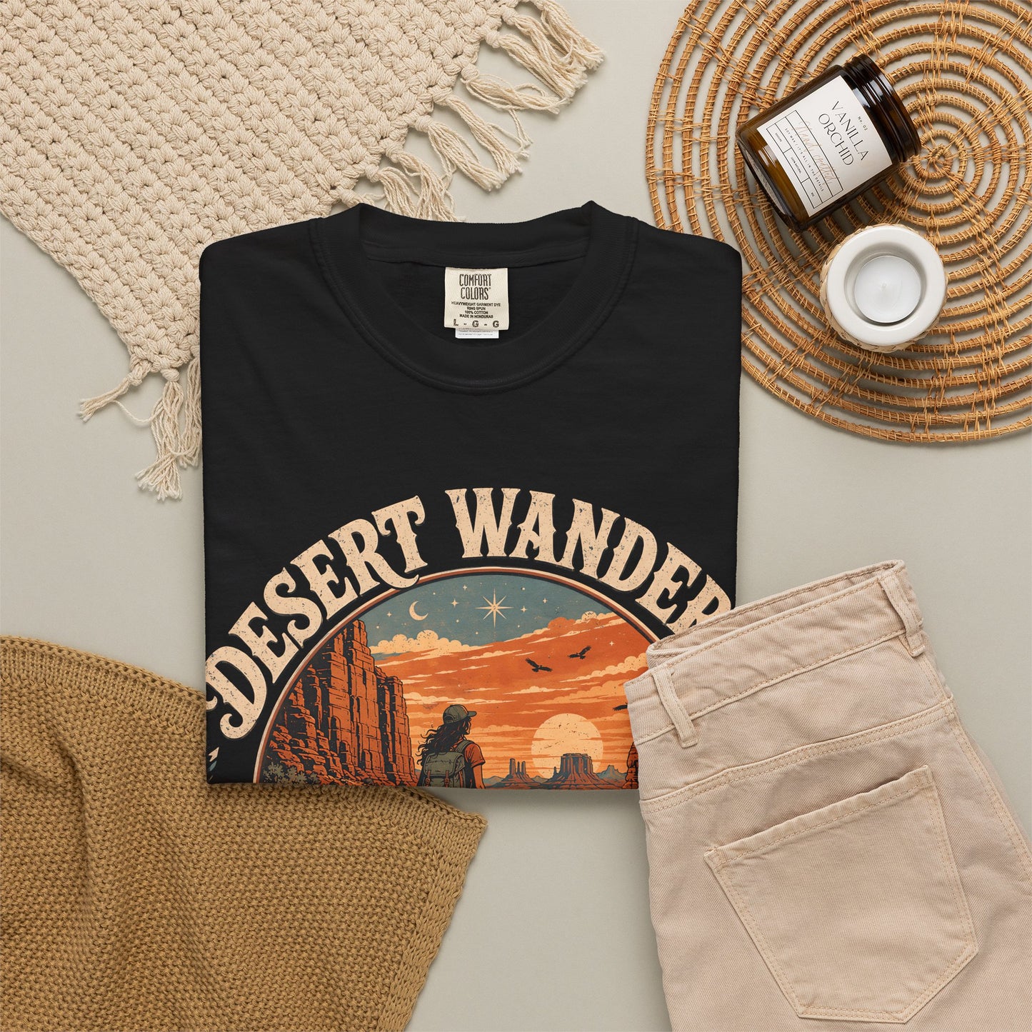 Desert Wanderer T-Shirt — Vintage Southwestern Hiking Graphic