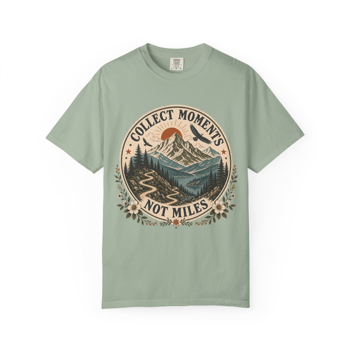 Collect Moments Not Miles T-Shirt — Vintage Mountain Adventure Tee