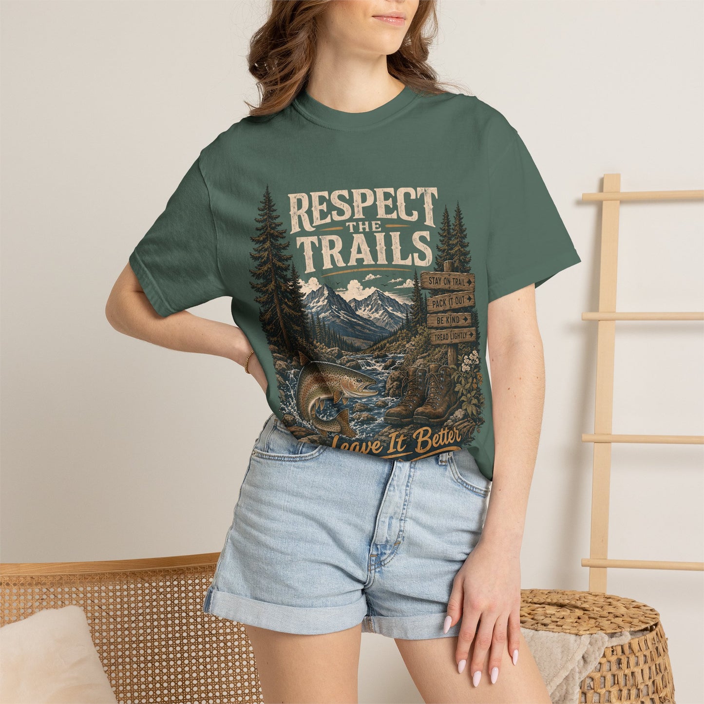 Respect Trails T-Shirt — Leave It Better Outdoor Hiking Tee