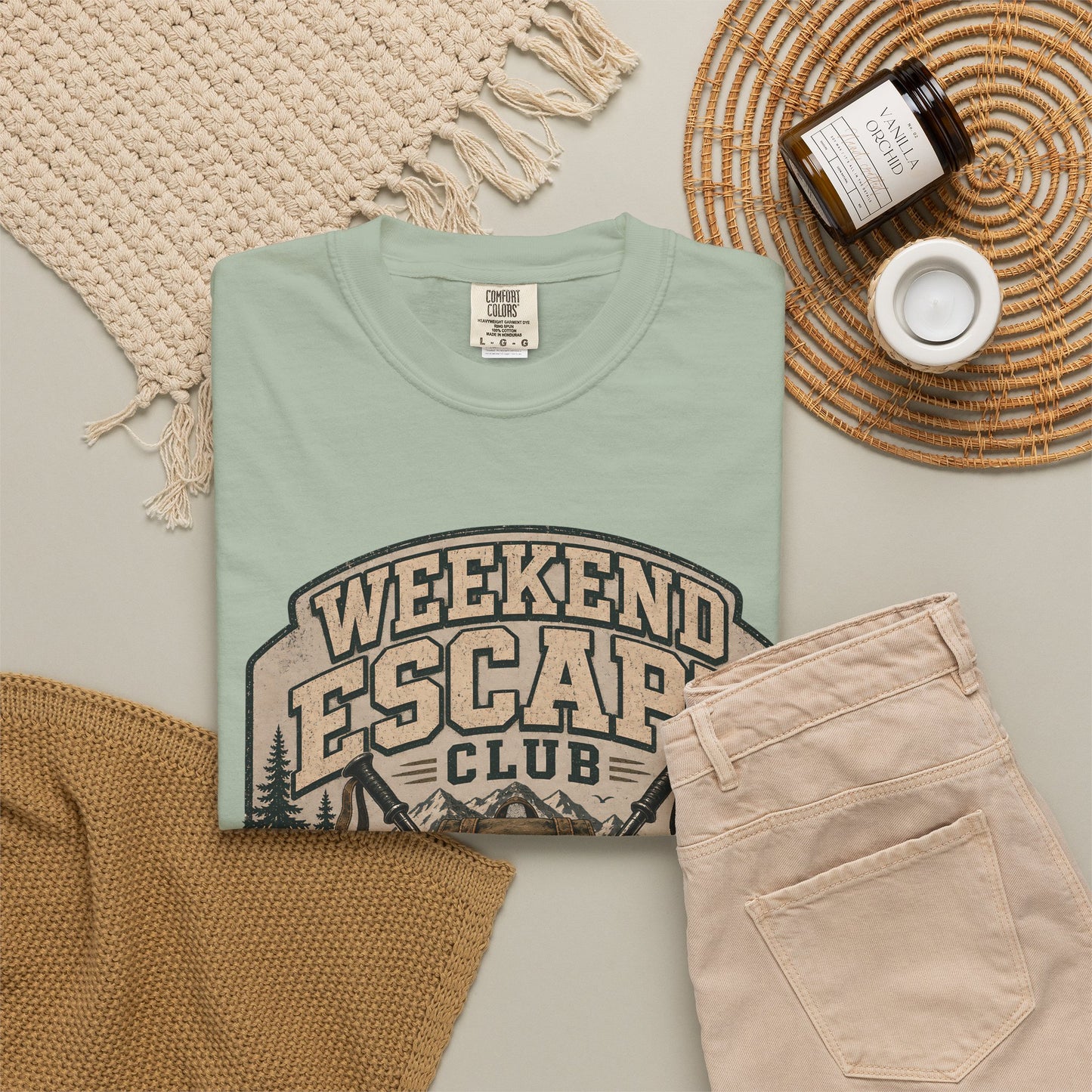 Weekend Escape Club T-Shirt — Outdoor Camping Adventure Graphic Tee