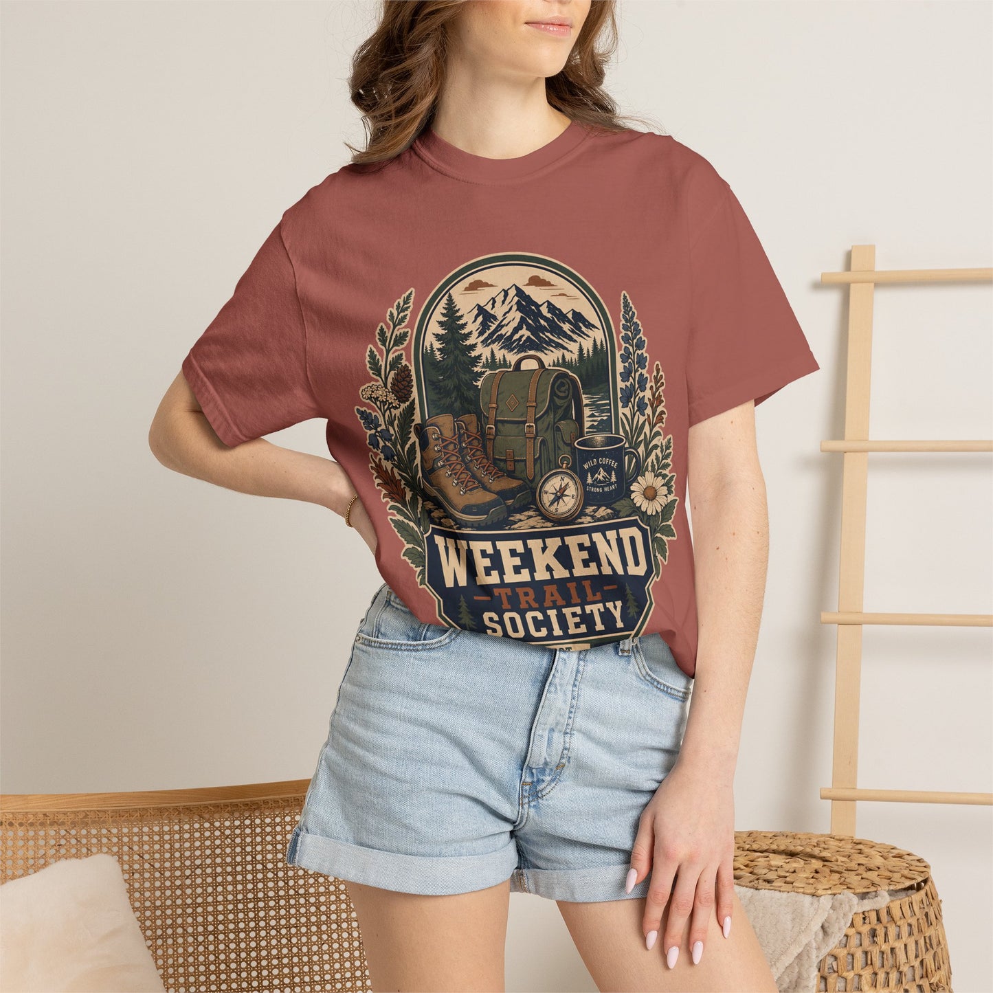 Weekend Trail Society T-Shirt — Vintage Outdoor Hiking & Camping Graphic Tee