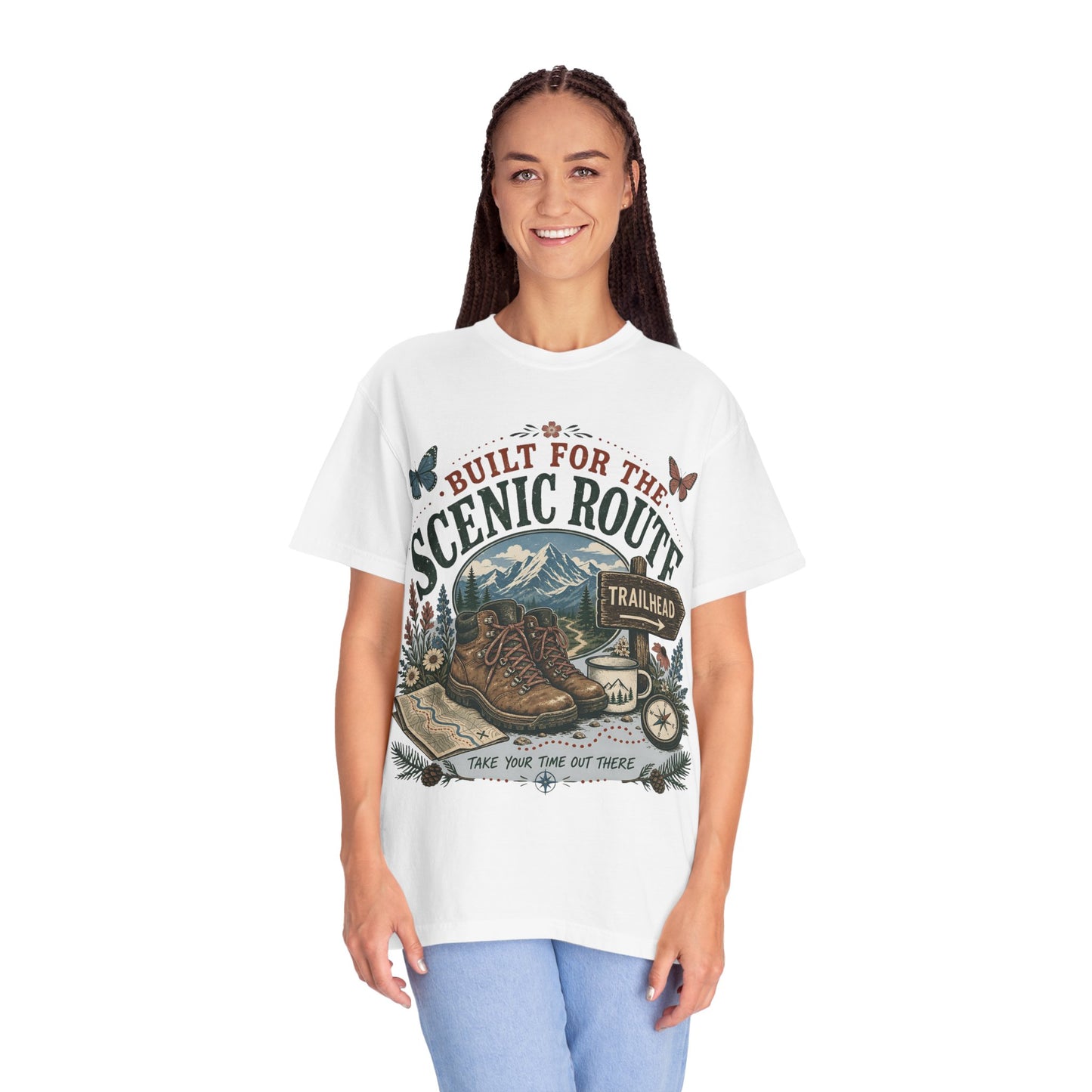 Scenic Route Trailhead T‑Shirt — Built for the Scenic Route Hiking Tee