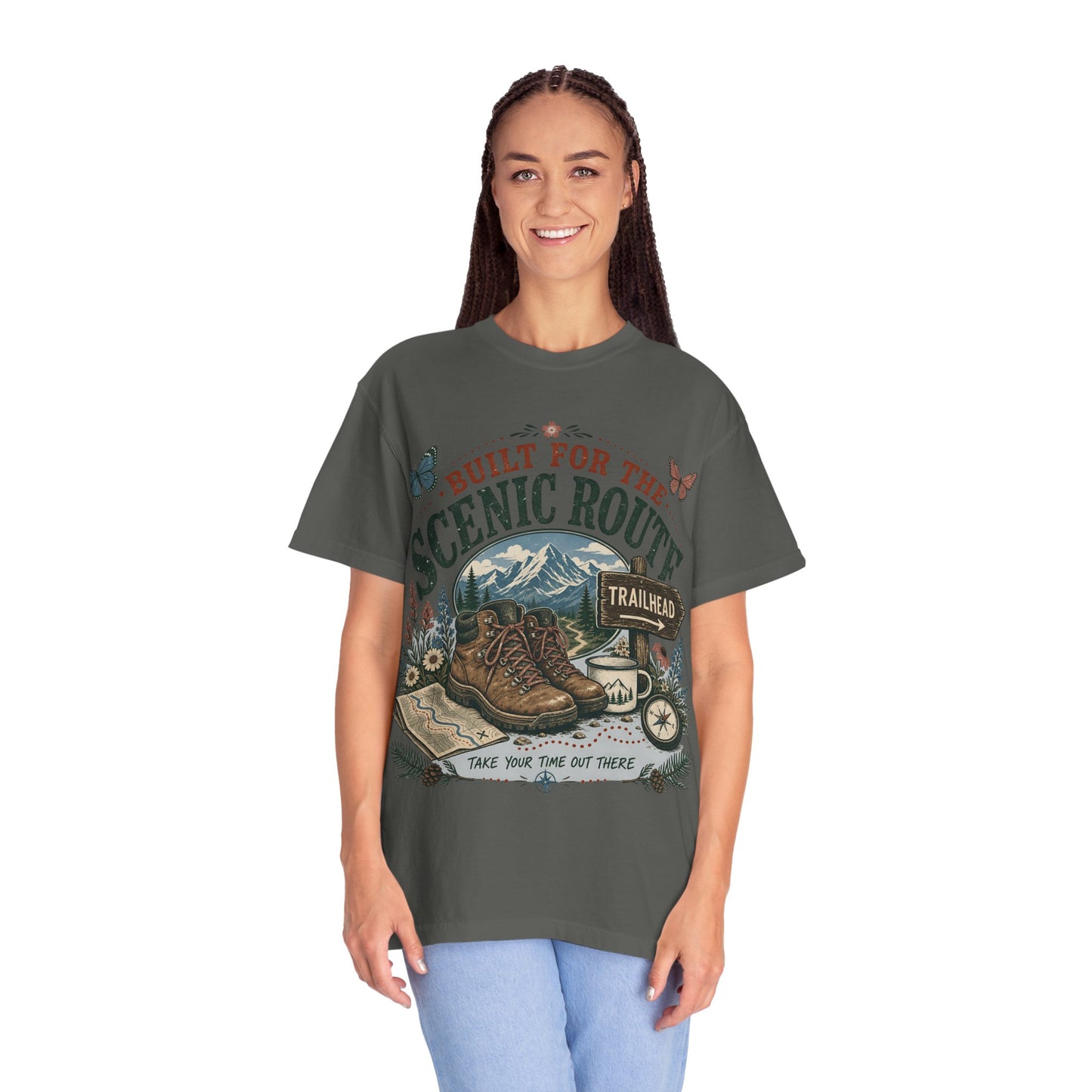 Scenic Route Trailhead T‑Shirt — Built for the Scenic Route Hiking Tee