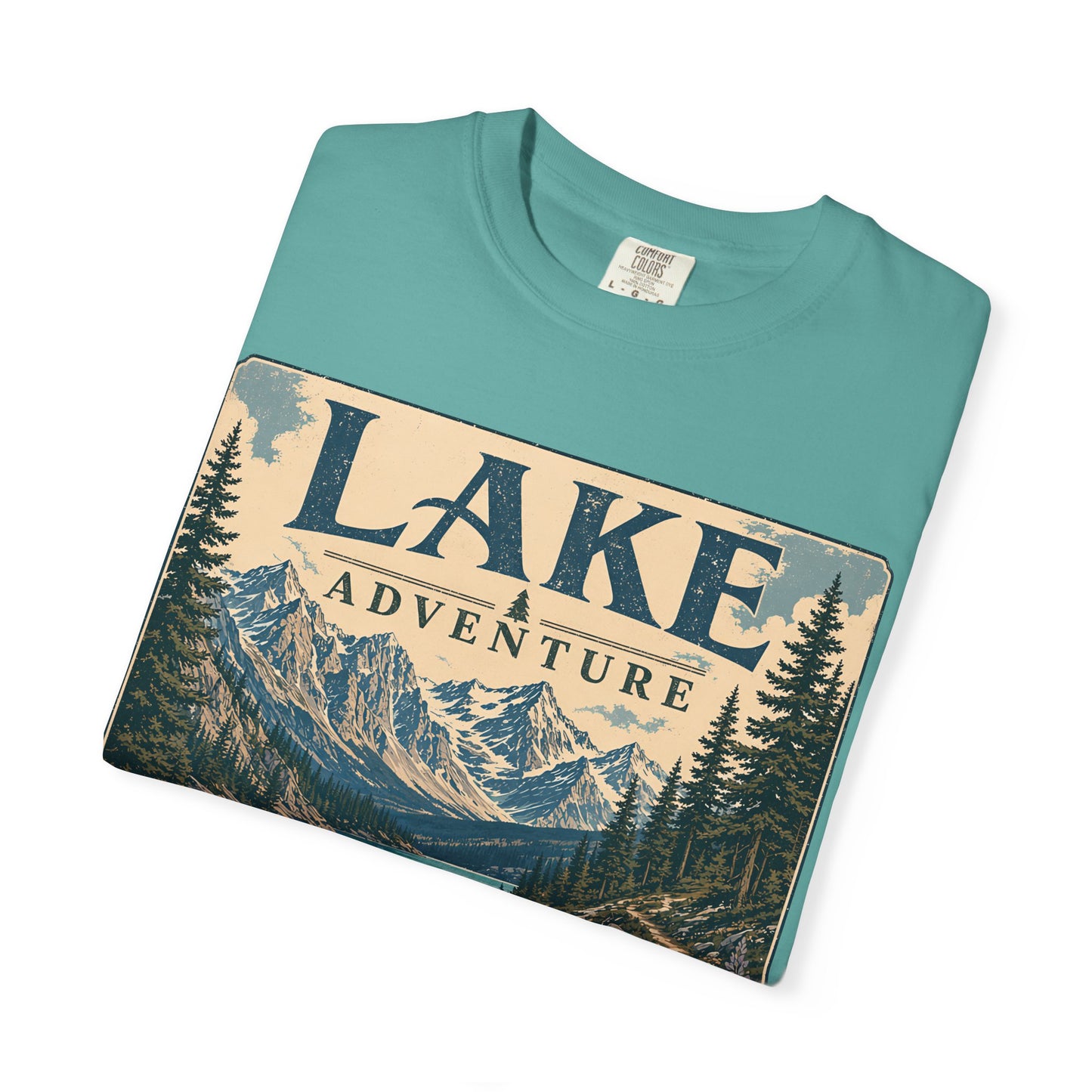 Lake Adventure T-Shirt — Vintage Mountain & Canoe Outdoor Tee