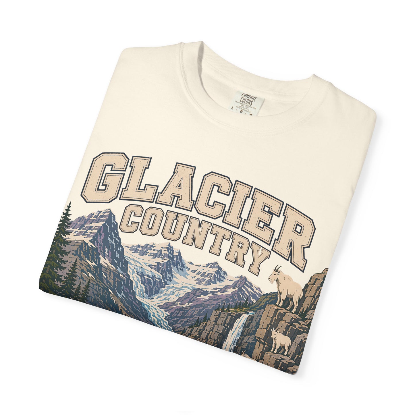 Glacier Country T-Shirt — Vintage Mountain National Park Graphic