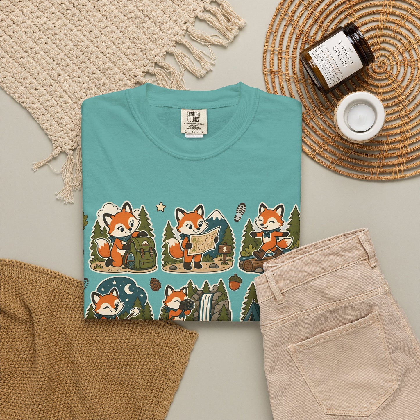 Weekend Plans: Go Outside T-Shirt — Cute Fox Camping Graphic Tee