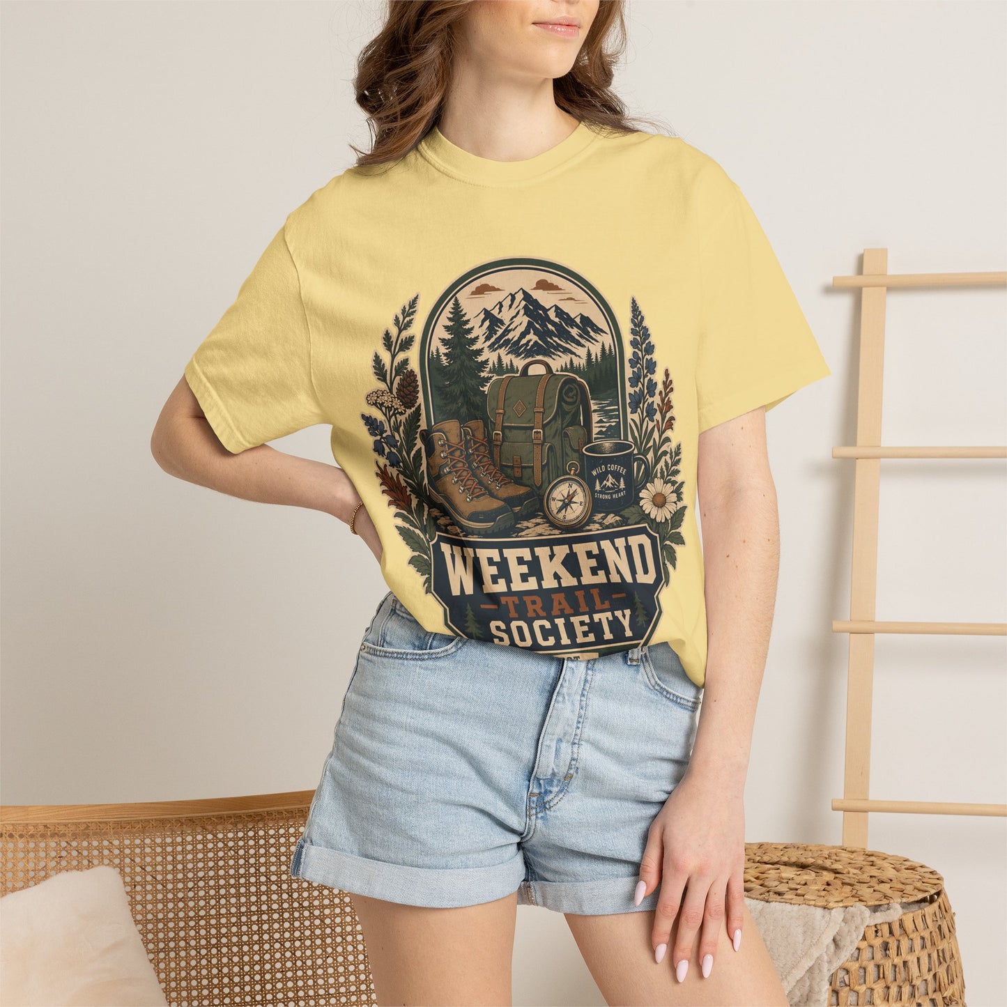 Weekend Trail Society T-Shirt — Vintage Outdoor Hiking & Camping Graphic Tee