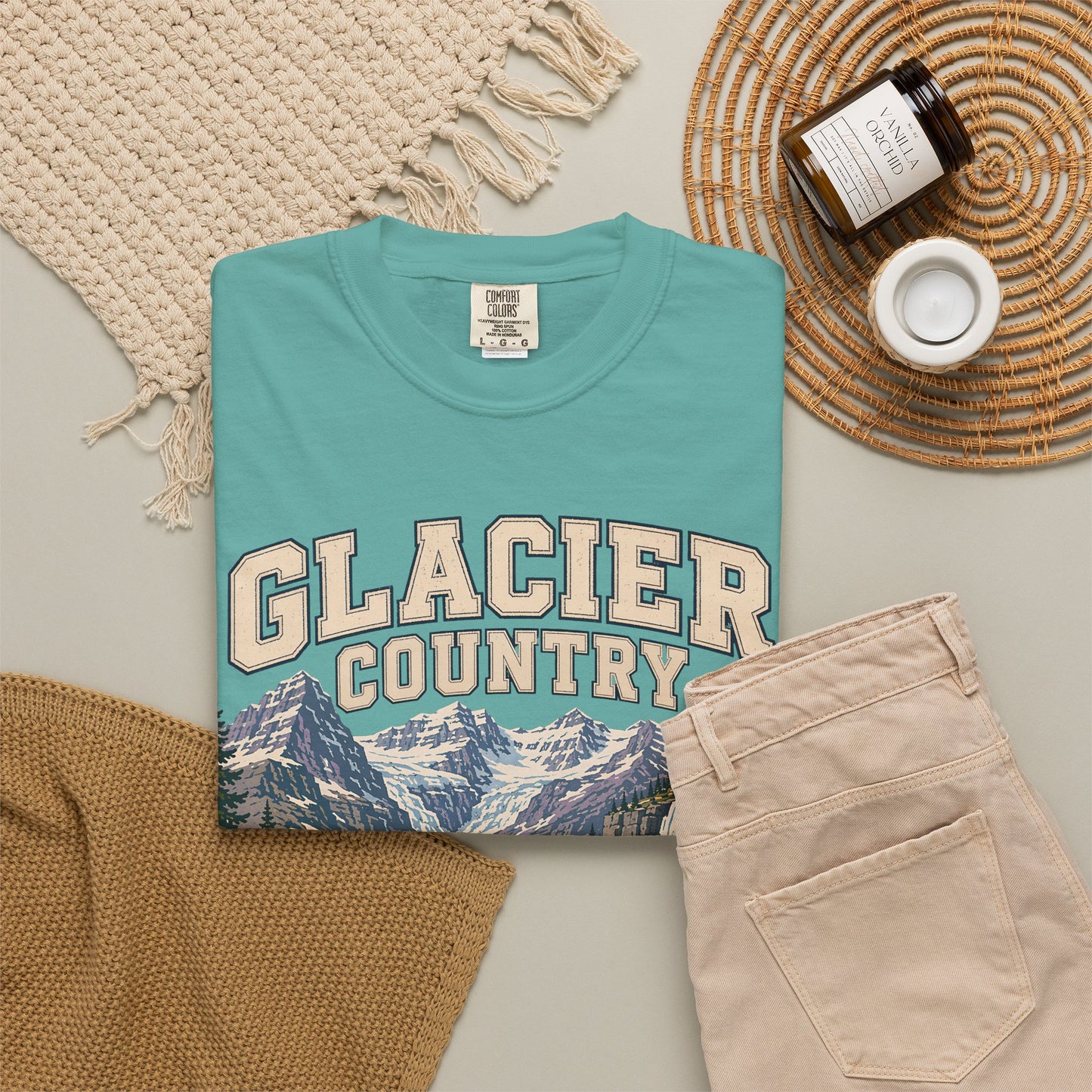 Glacier Country T-Shirt — Vintage Mountain National Park Graphic