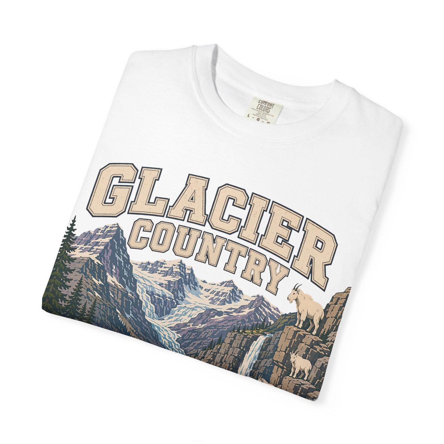 Glacier Country T-Shirt — Vintage Mountain National Park Graphic
