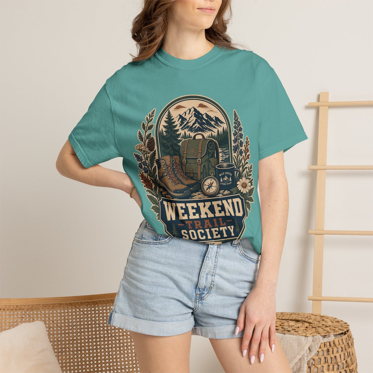 Weekend Trail Society T-Shirt — Vintage Outdoor Hiking & Camping Graphic Tee