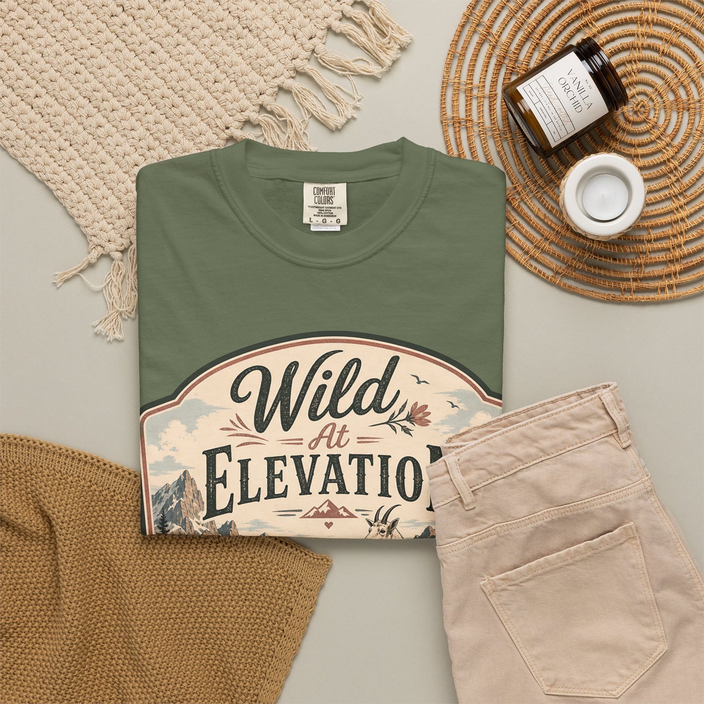 Wild at Elevation T-Shirt — Mountain Goat Nature Graphic Tee