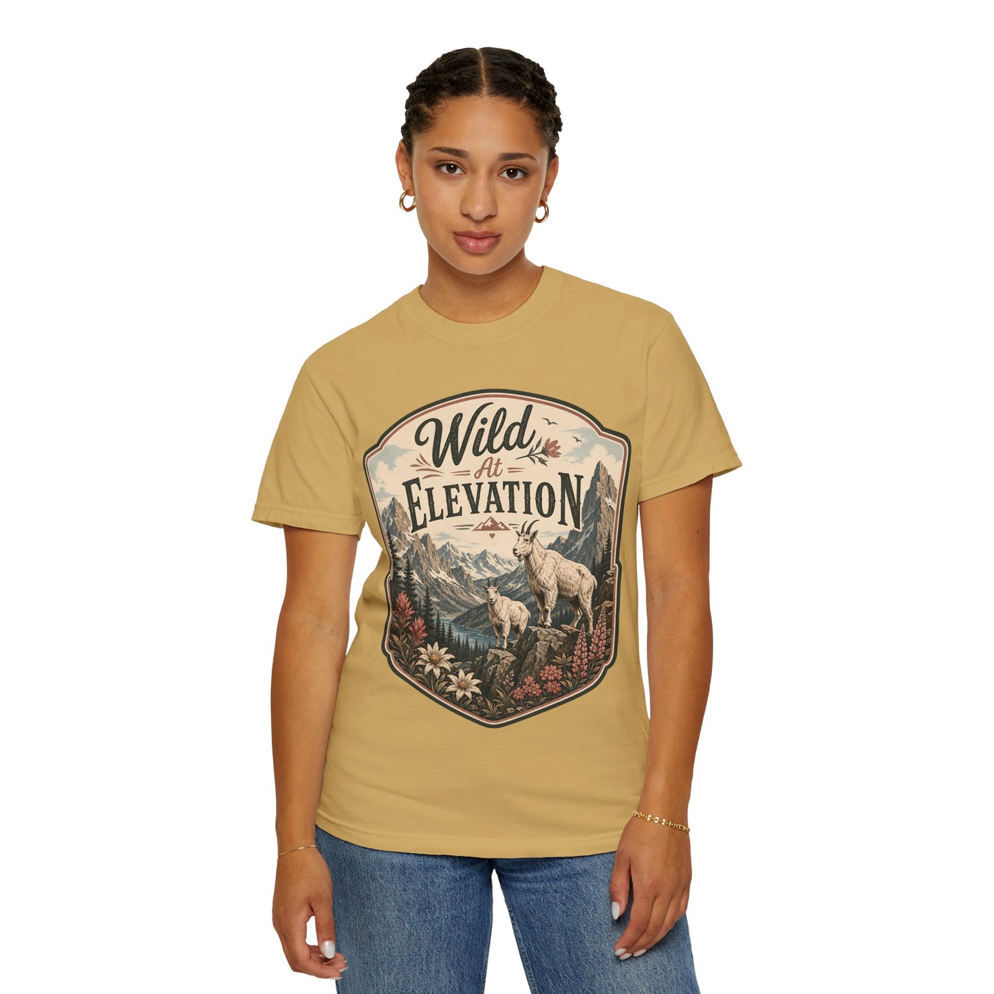 Wild at Elevation T-Shirt — Mountain Goat Nature Graphic Tee