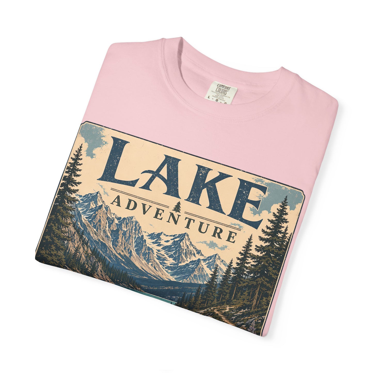 Lake Adventure T-Shirt — Vintage Mountain & Canoe Outdoor Tee