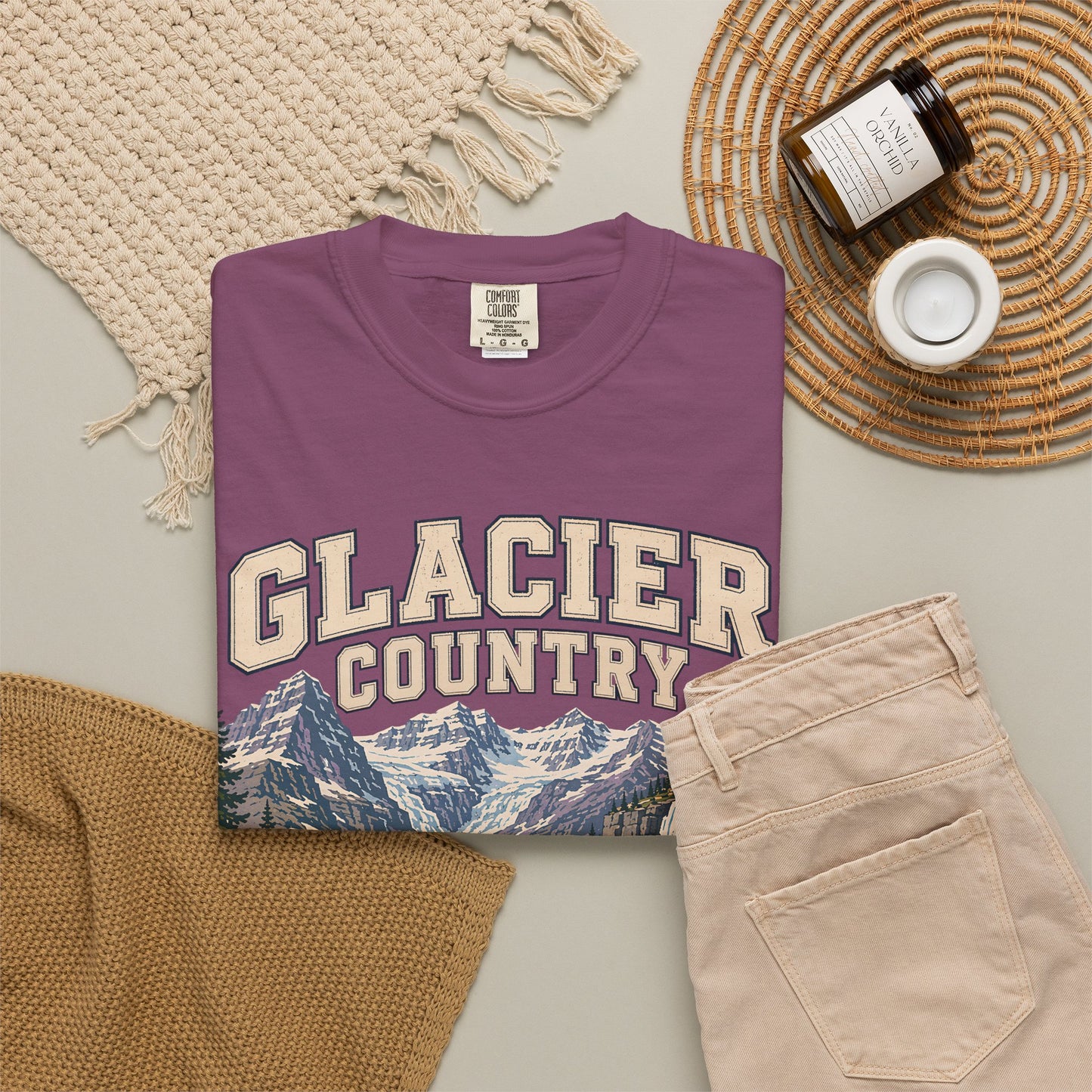 Glacier Country T-Shirt — Vintage Mountain National Park Graphic