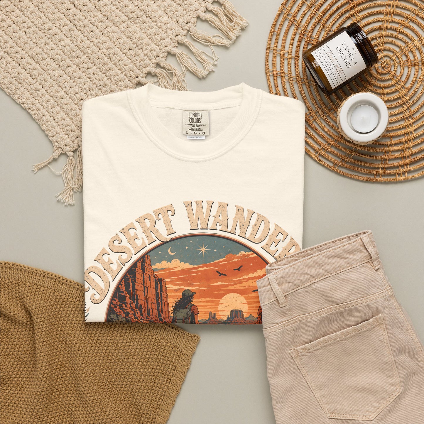 Desert Wanderer T-Shirt — Vintage Southwestern Hiking Graphic