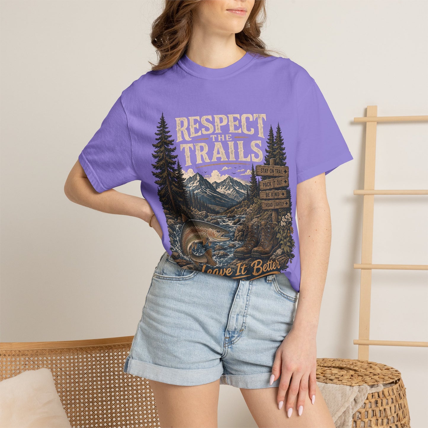 Respect Trails T-Shirt — Leave It Better Outdoor Hiking Tee