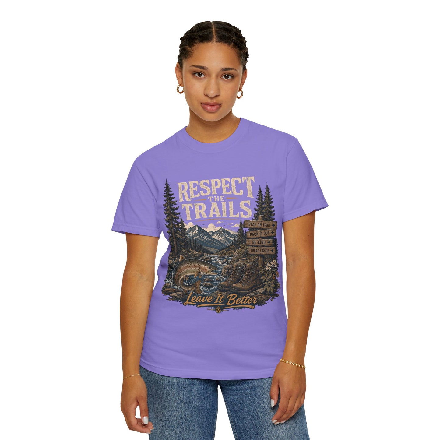 Respect Trails T-Shirt — Leave It Better Outdoor Hiking Tee