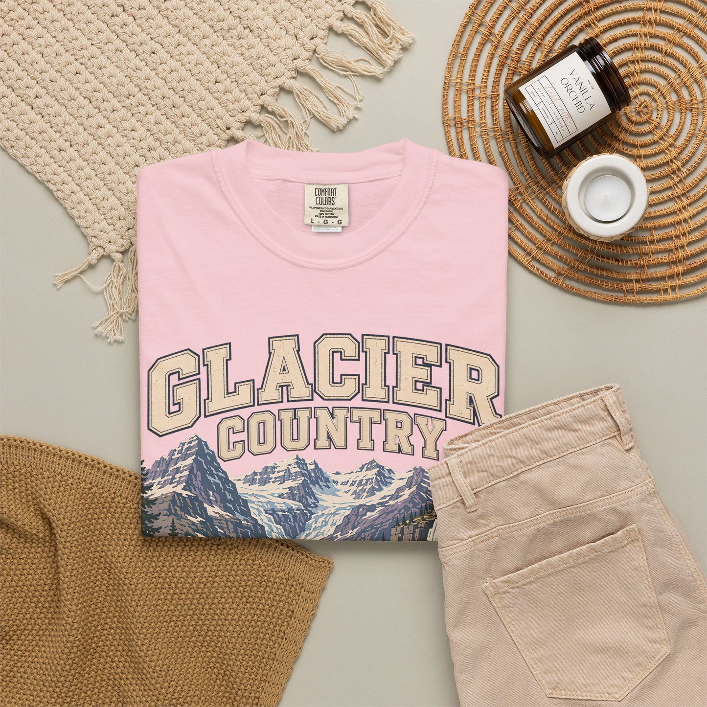 Glacier Country T-Shirt — Vintage Mountain National Park Graphic