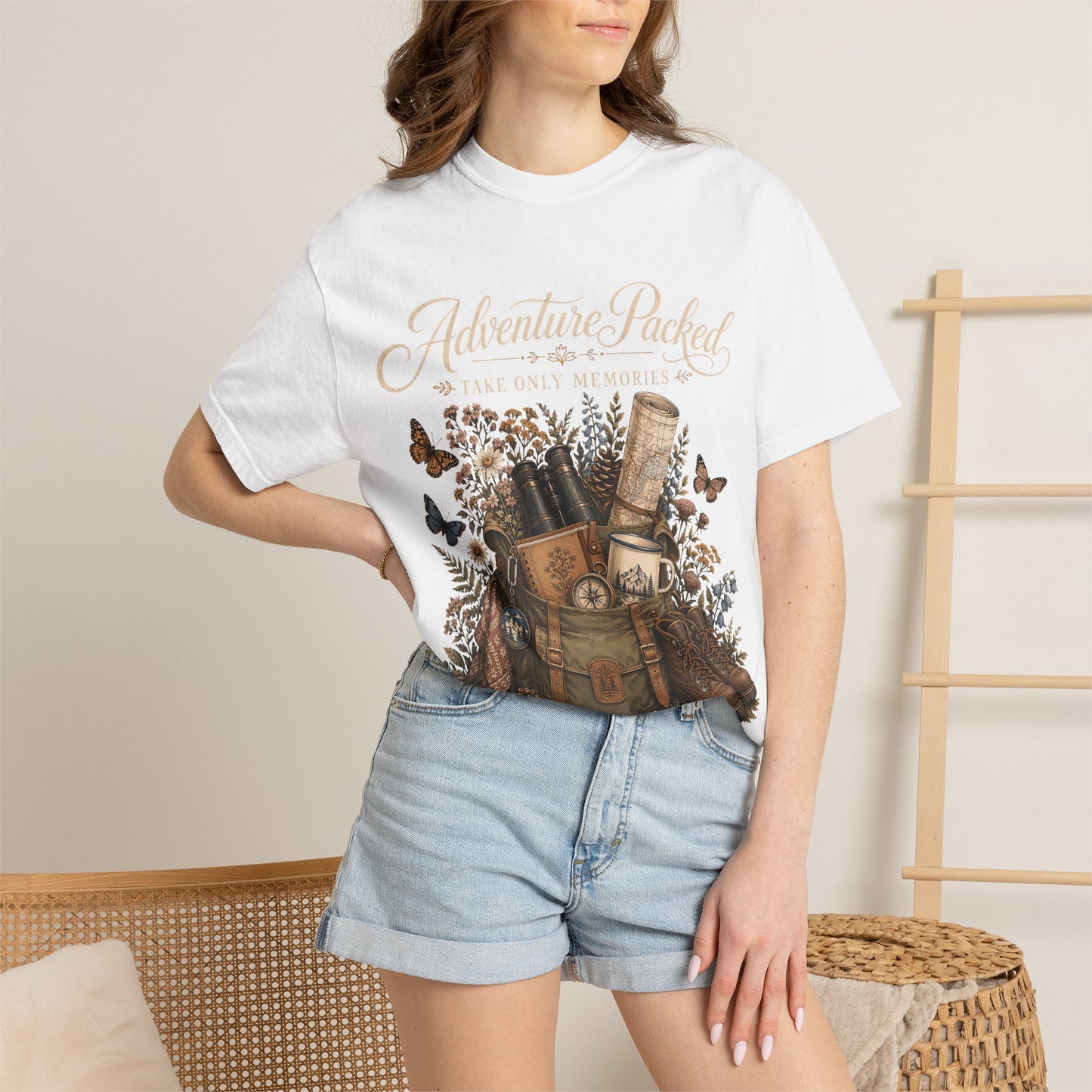 Adventure Packed T-Shirt — Vintage Hiking Backpack Graphic Tee