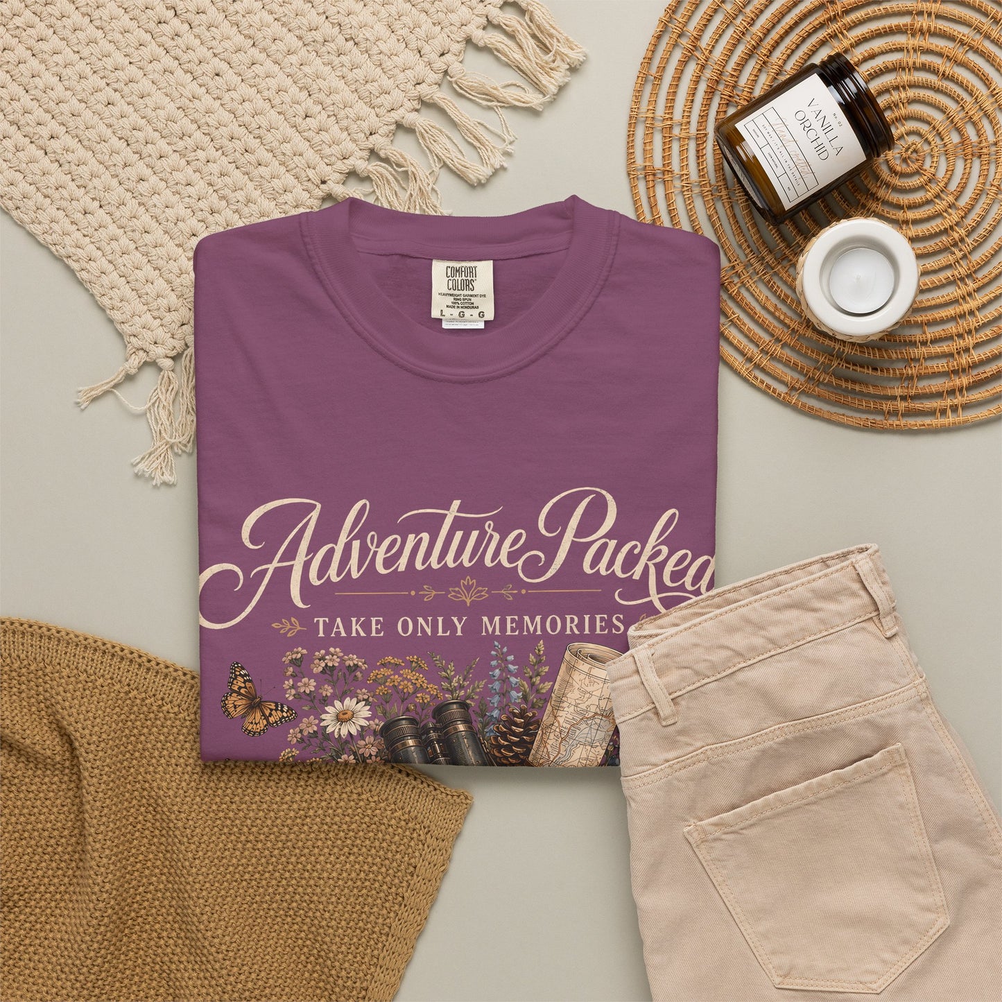Adventure Packed T-Shirt — Vintage Hiking Backpack Graphic Tee