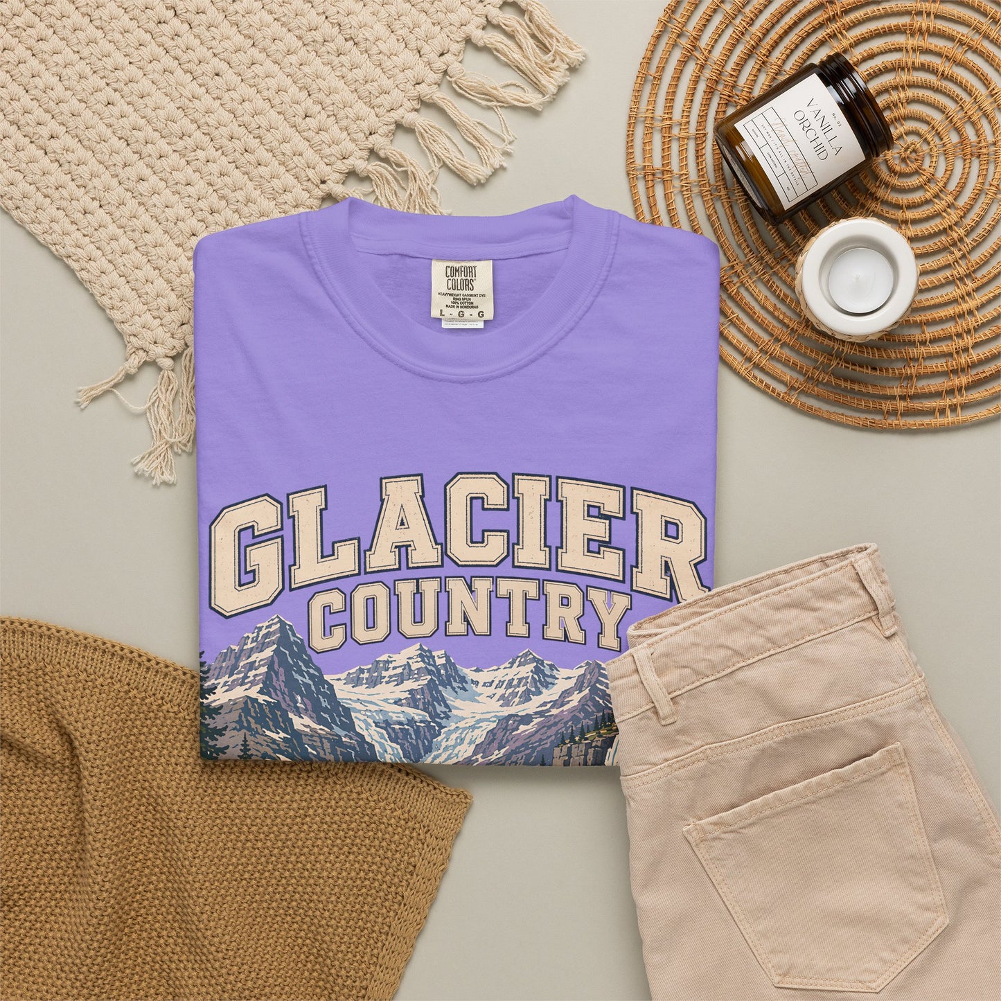 Glacier Country T-Shirt — Vintage Mountain National Park Graphic