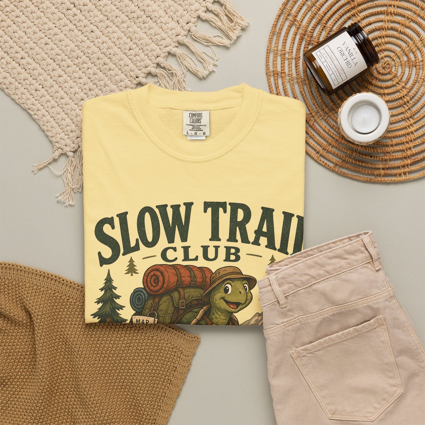 Slow Trail Club T-Shirt — “Still Getting There” Hiking Turtle Graphic Tee
