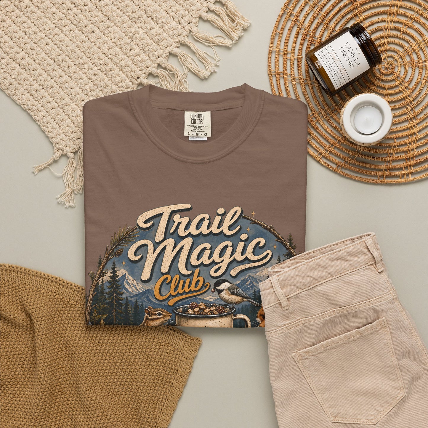 Trail Magic Club T-Shirt — Woodland Fox & Wildlife Coffee Camp Tee