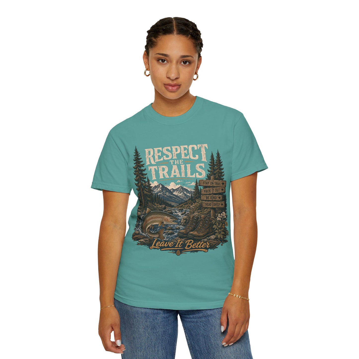Respect Trails T-Shirt — Leave It Better Outdoor Hiking Tee