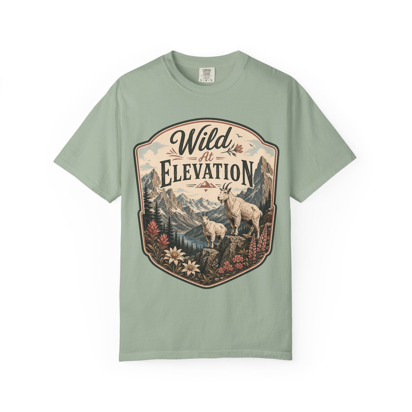 Wild at Elevation T-Shirt — Mountain Goat Nature Graphic Tee