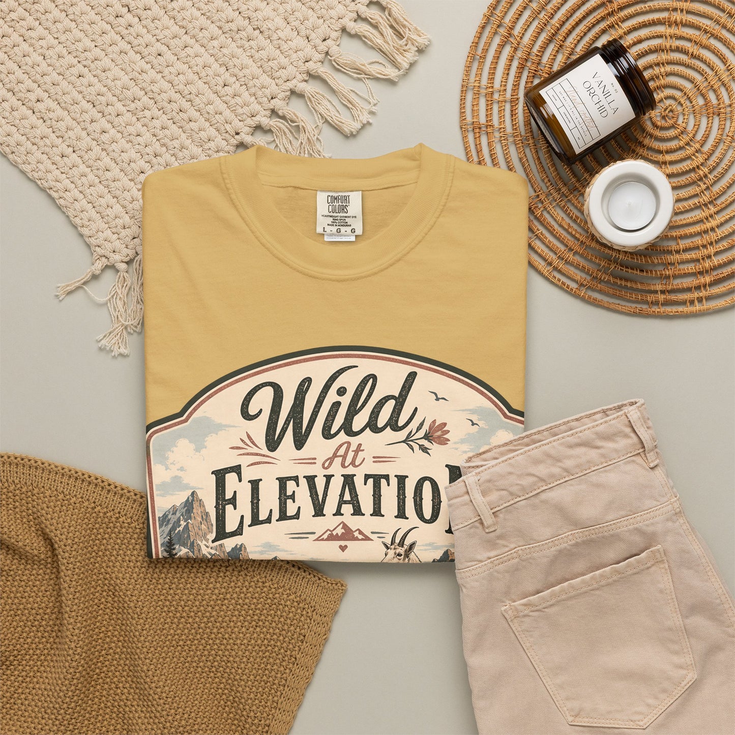 Wild at Elevation T-Shirt — Mountain Goat Nature Graphic Tee