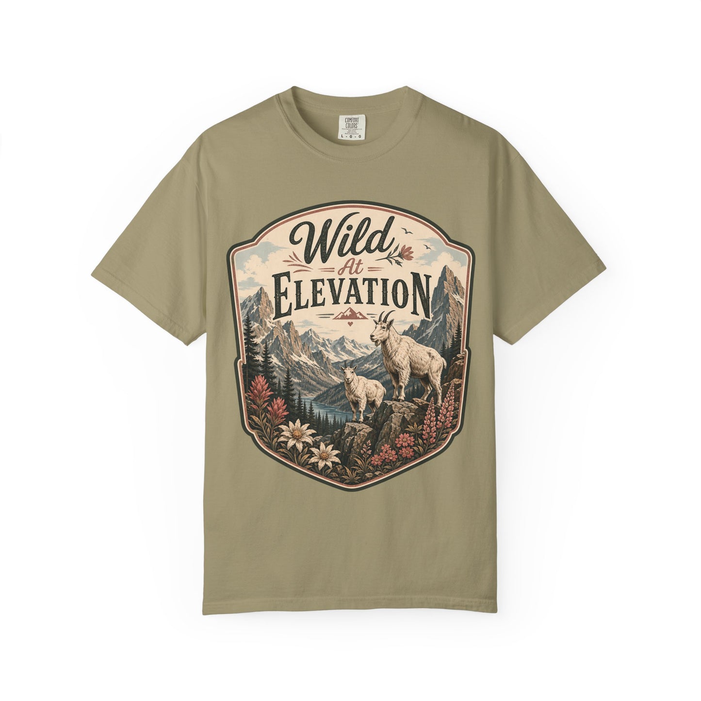 Wild at Elevation T-Shirt — Mountain Goat Nature Graphic Tee