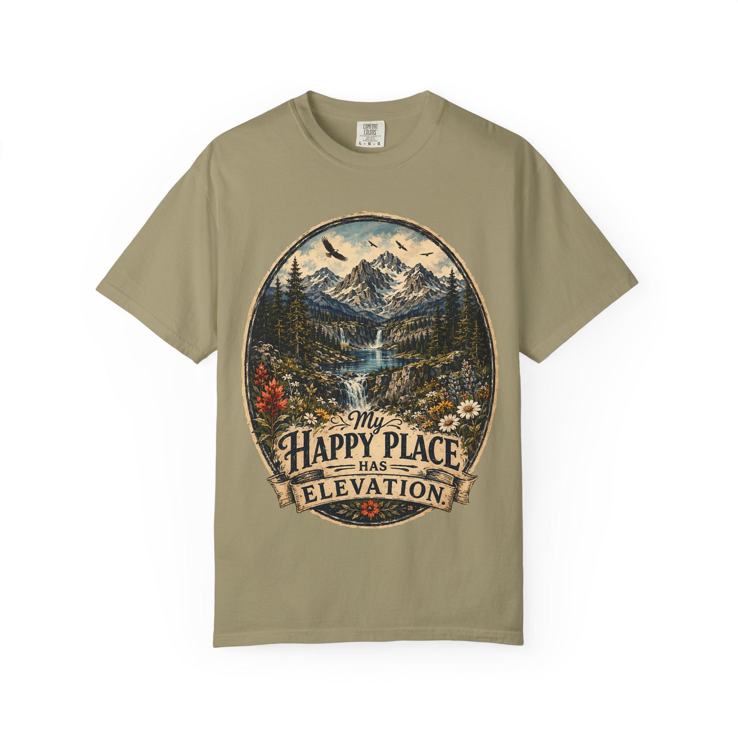 My Happy Place Has Elevation Mountain T-Shirt