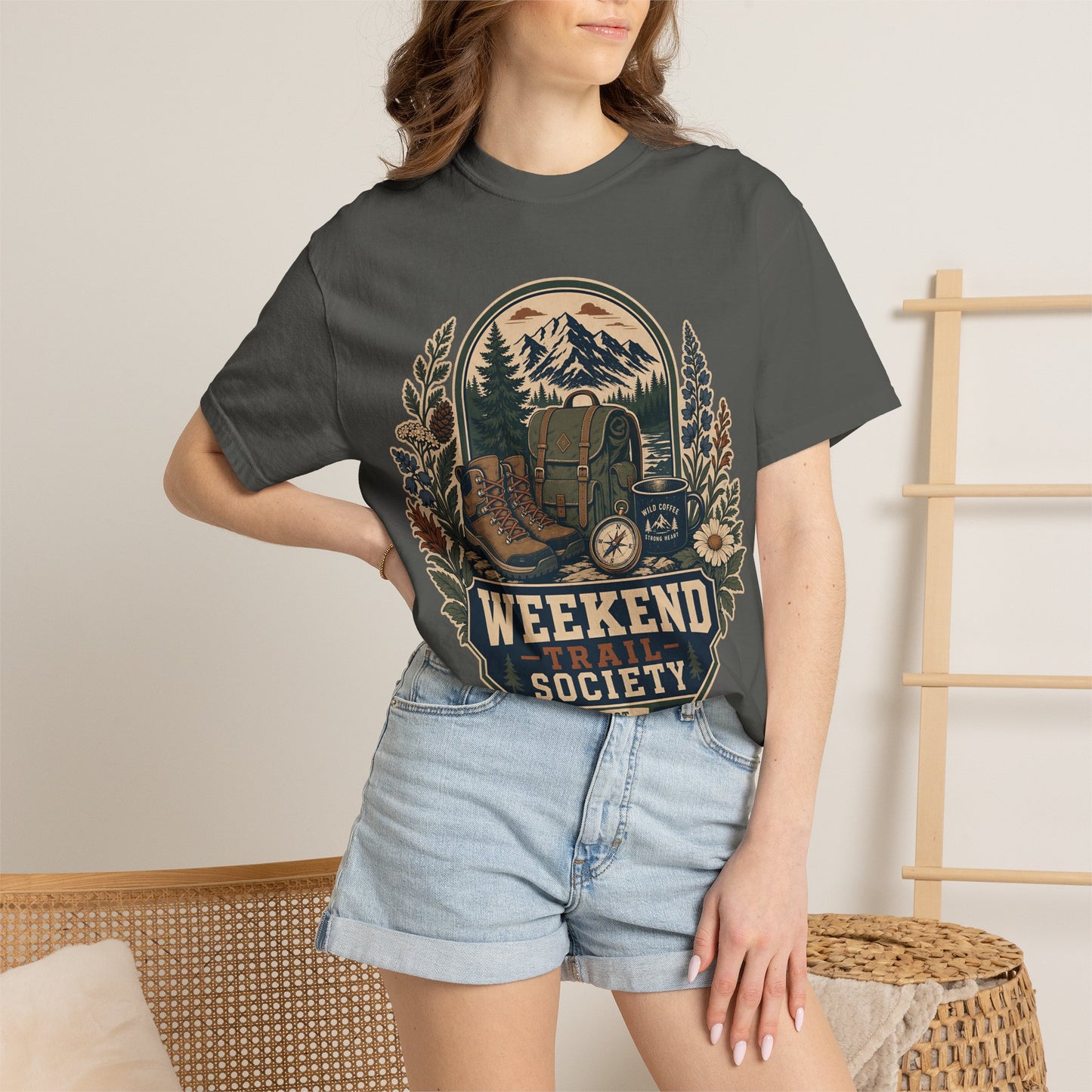 Weekend Trail Society T-Shirt — Vintage Outdoor Hiking & Camping Graphic Tee