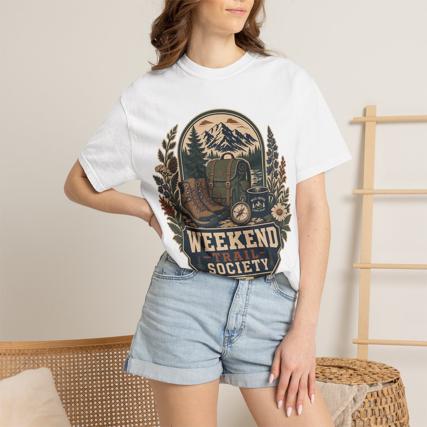 Weekend Trail Society T-Shirt — Vintage Outdoor Hiking & Camping Graphic Tee