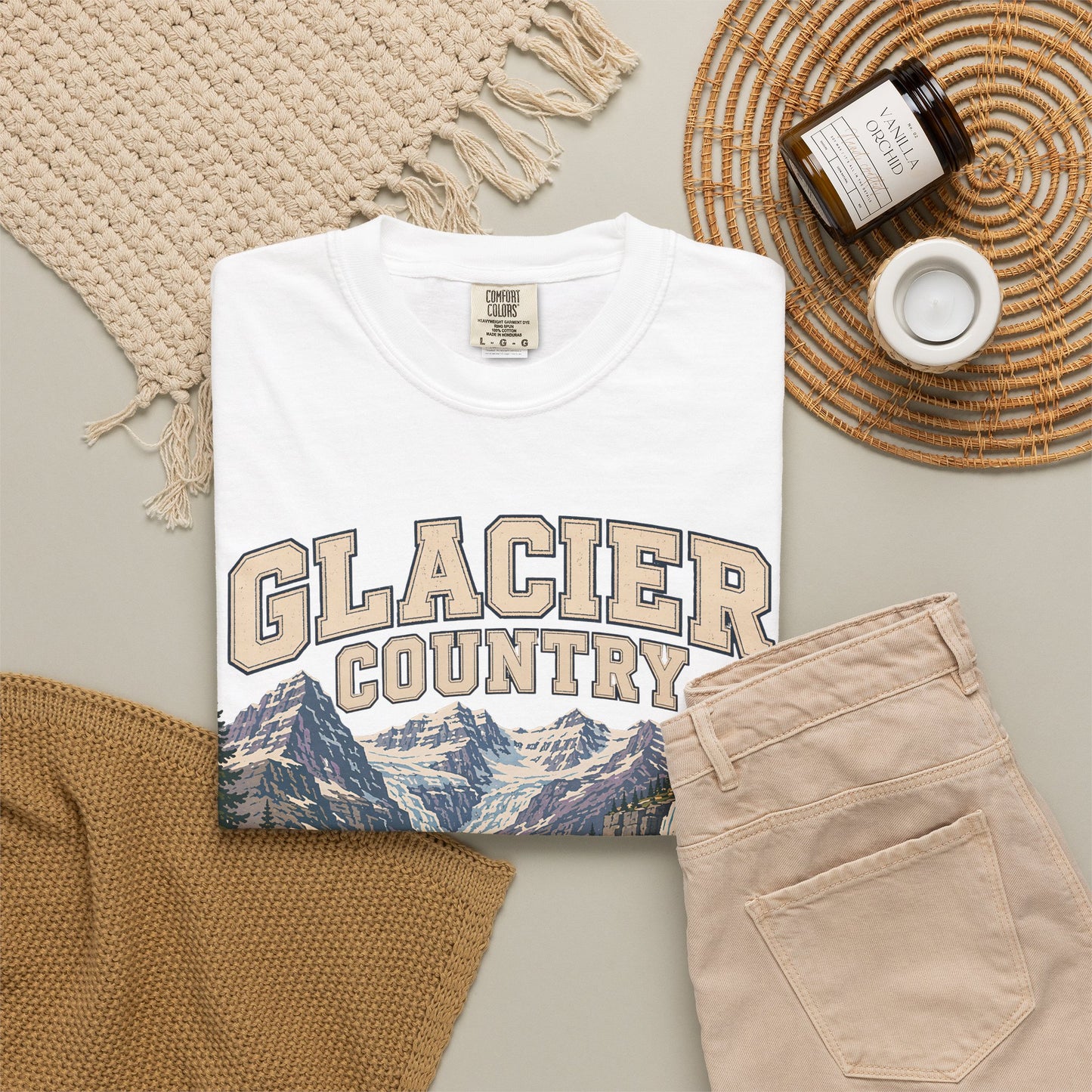 Glacier Country T-Shirt — Vintage Mountain National Park Graphic