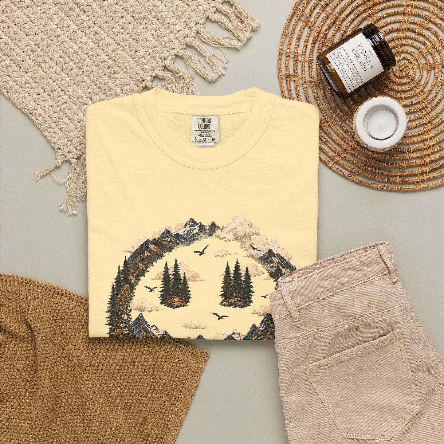 Somewhere In The Mountains T-Shirt — "Current Mood" Outdoor Graphic Tee