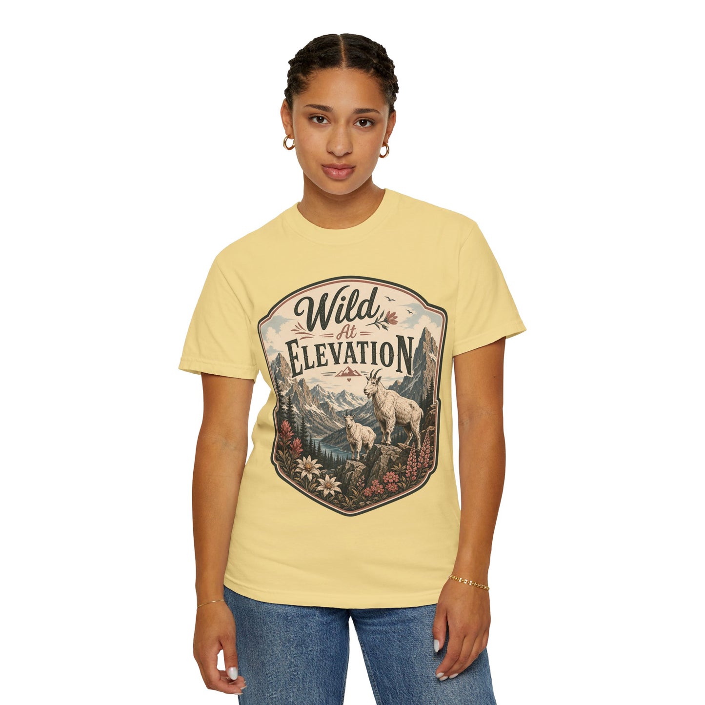 Wild at Elevation T-Shirt — Mountain Goat Nature Graphic Tee
