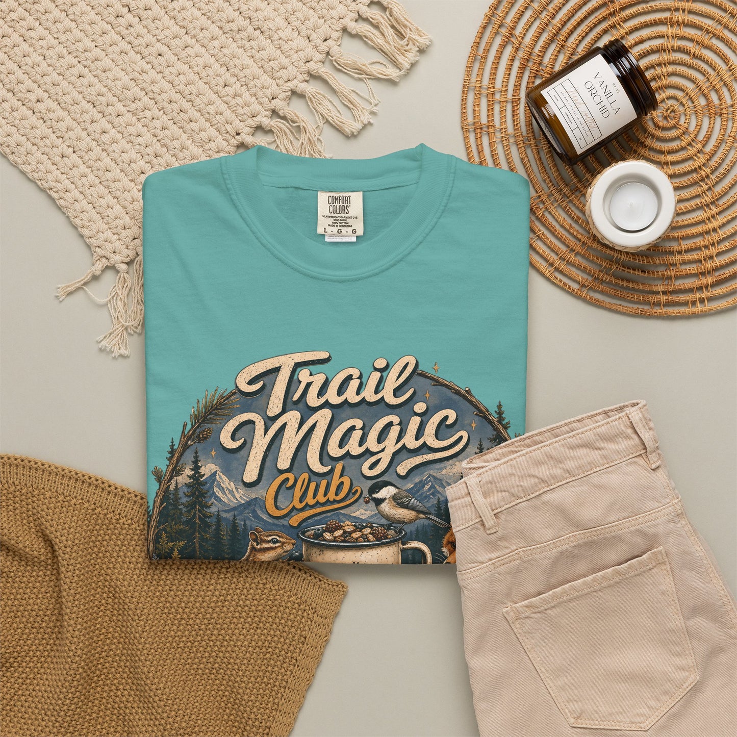 Trail Magic Club T-Shirt — Woodland Fox & Wildlife Coffee Camp Tee