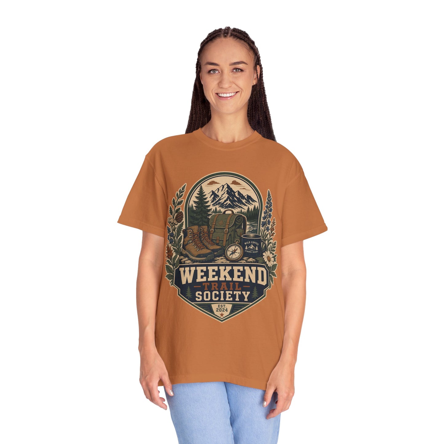 Weekend Trail Society T-Shirt — Vintage Outdoor Hiking & Camping Graphic Tee