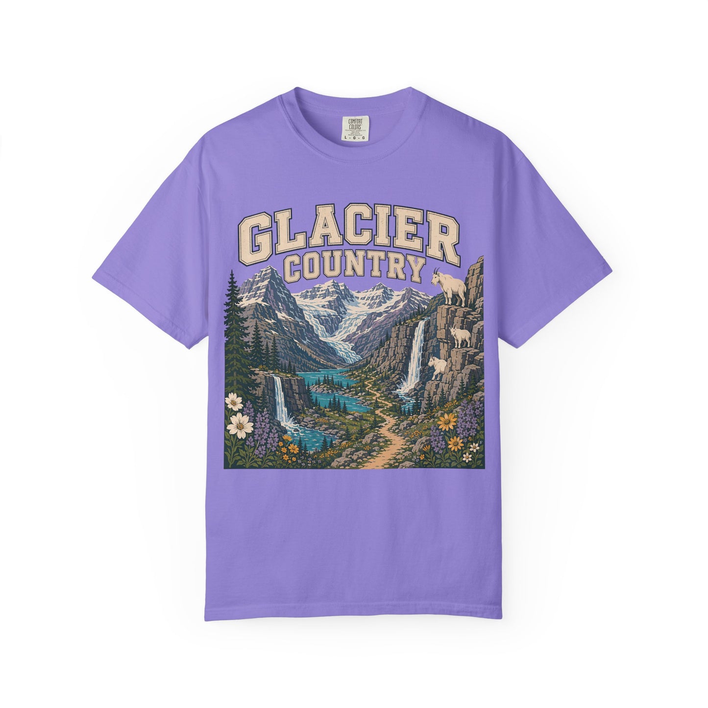 Glacier Country T-Shirt — Vintage Mountain National Park Graphic