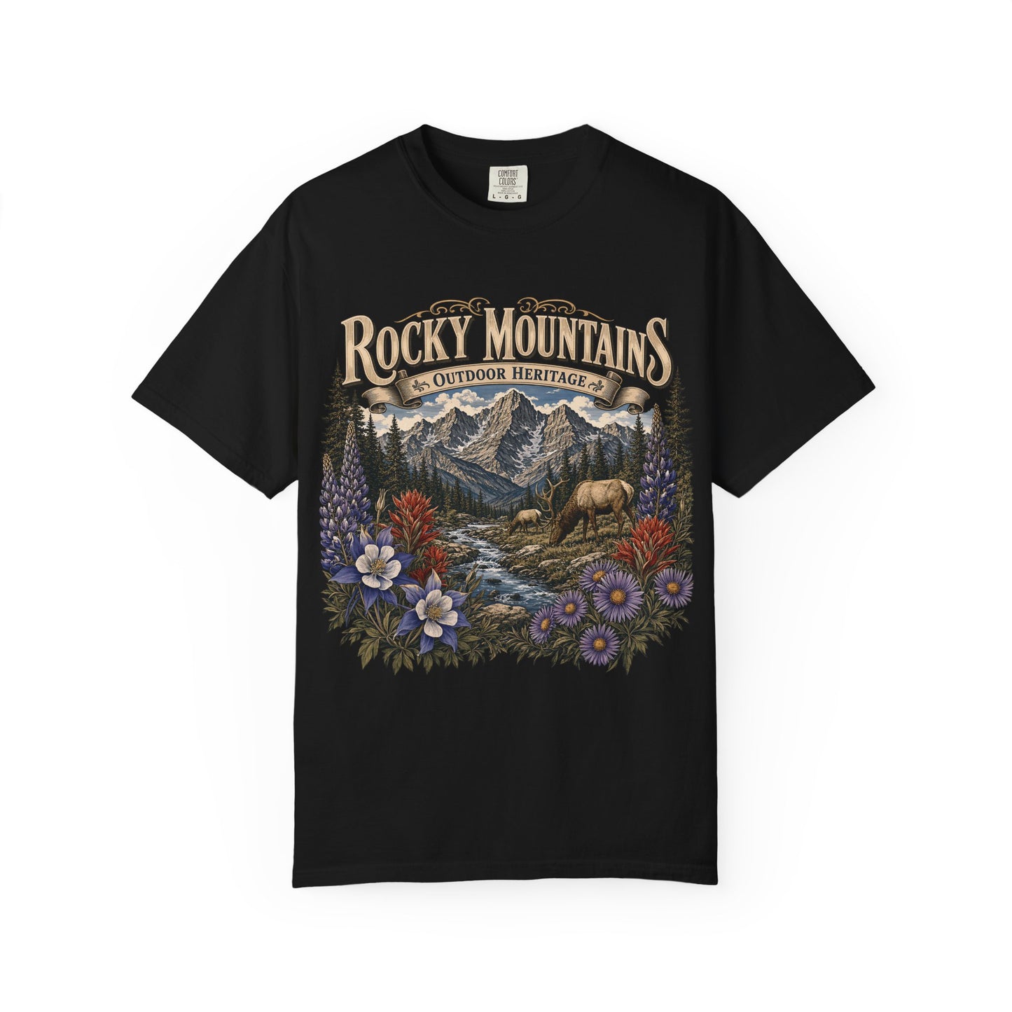 Rocky Mountains Nature T-Shirt — Outdoor Heritage Scenic Tee