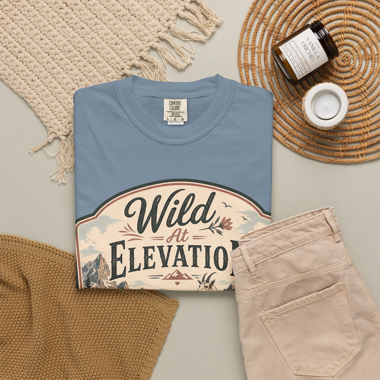 Wild at Elevation T-Shirt — Mountain Goat Nature Graphic Tee