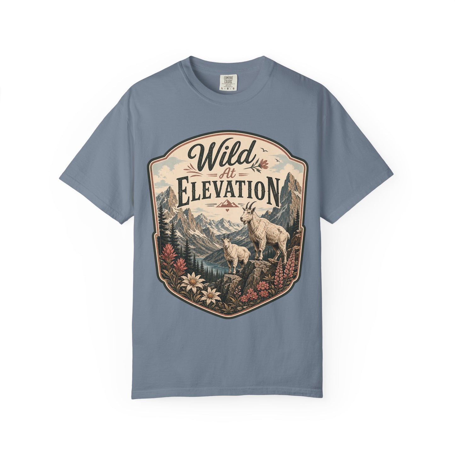 Wild at Elevation T-Shirt — Mountain Goat Nature Graphic Tee