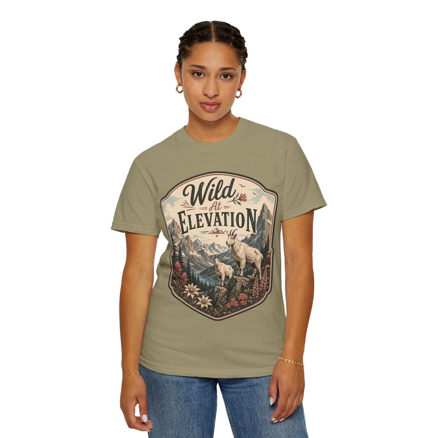 Wild at Elevation T-Shirt — Mountain Goat Nature Graphic Tee