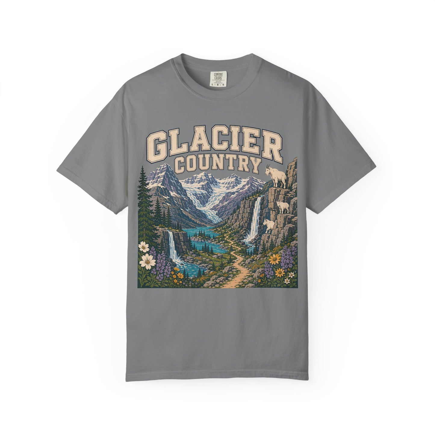 Glacier Country T-Shirt — Vintage Mountain National Park Graphic