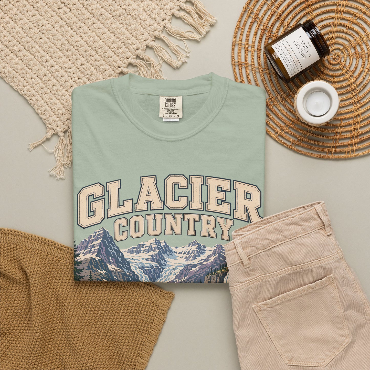 Glacier Country T-Shirt — Vintage Mountain National Park Graphic