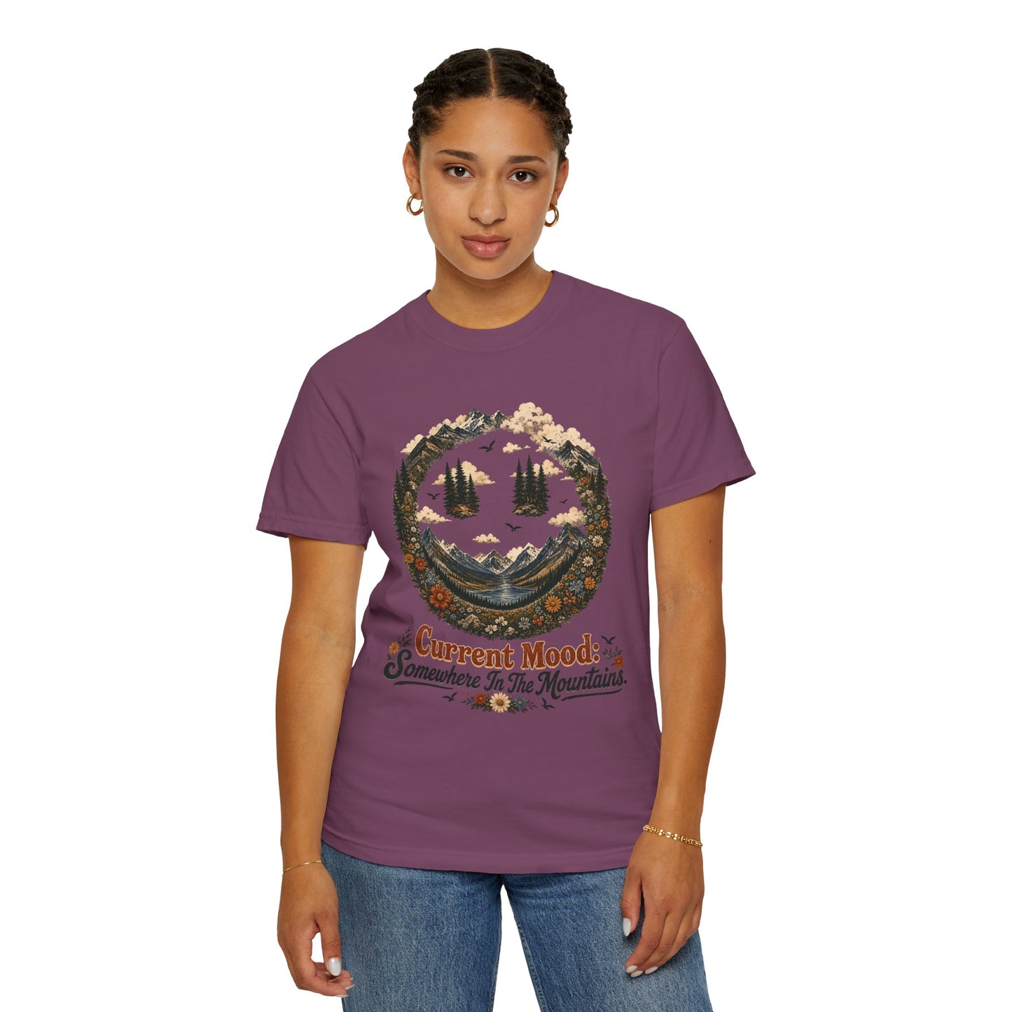 Somewhere In The Mountains T-Shirt — "Current Mood" Outdoor Graphic Tee